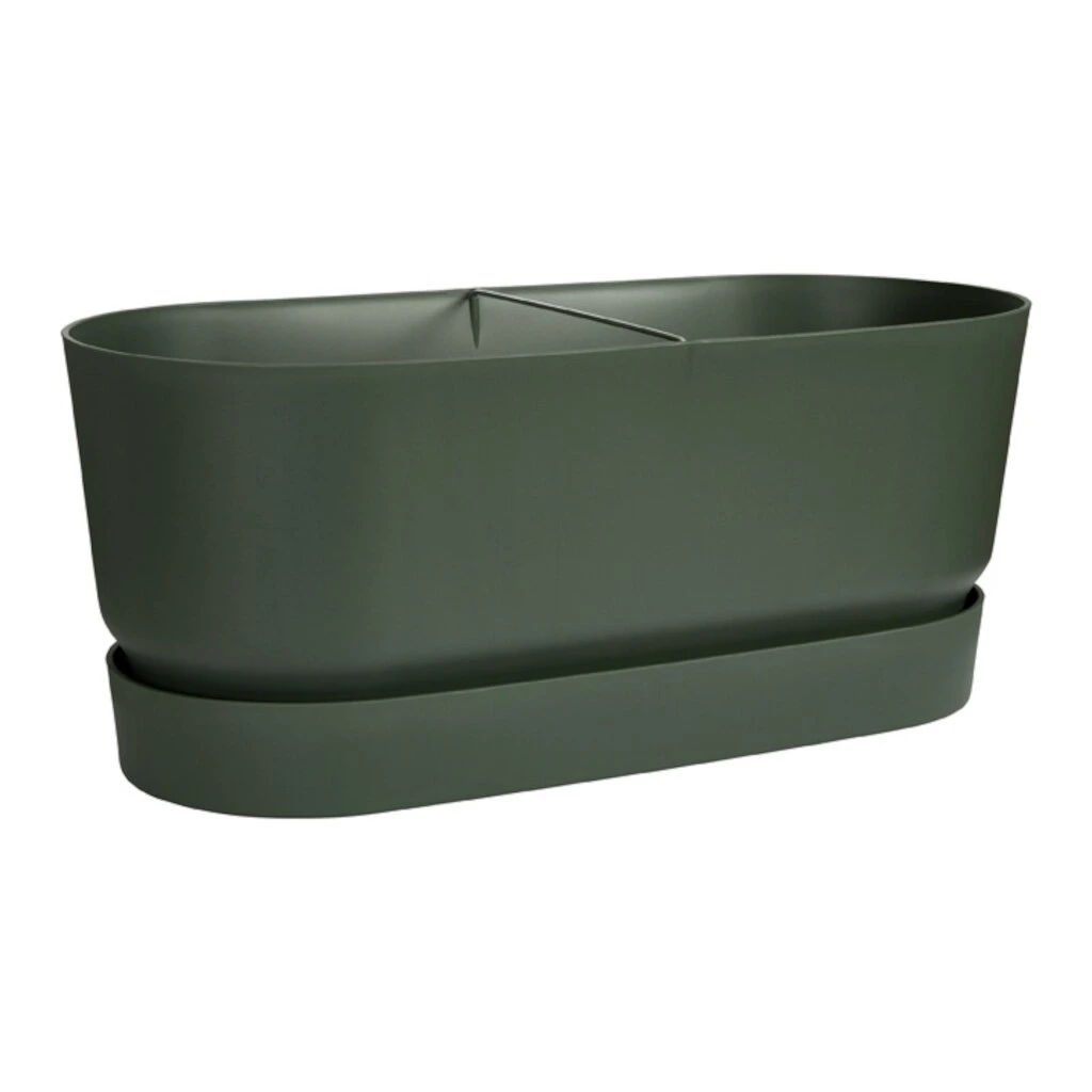 Elho Greenville Terrace Trough 60 Wheels Leaf Green 1 Elho Greenville Terrace Trough 60 Wheels Leaf Green