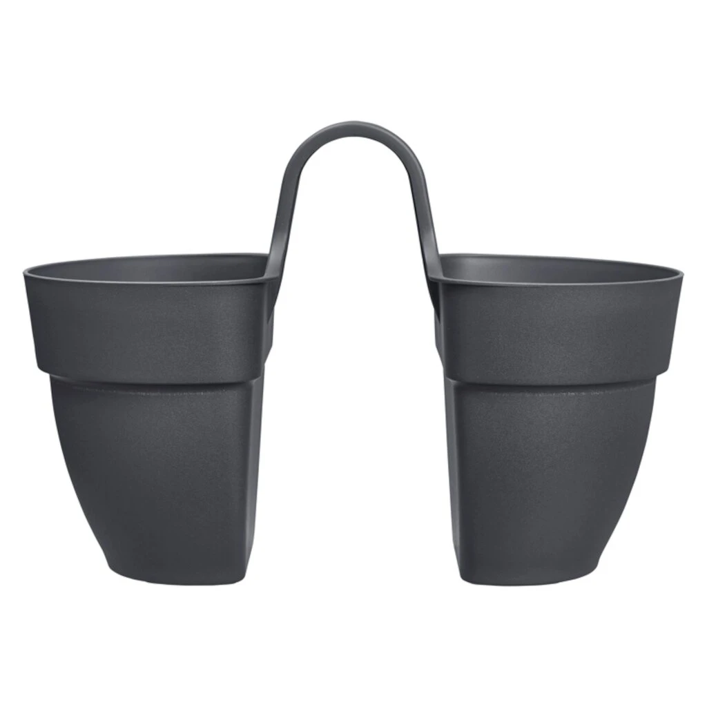 Elho Vibia Campana Flower Twin 21 Anthraciet 2 Elho Vibia Campana Flower Twin 21 Anthraciet - Afbeelding 2